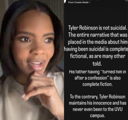 Candace Owens isn't backing down. She told everyone to prepare for Monday because the truth is about to come out. Yesterday, Candace announced that she doesn't believe Tyler Robinson was involved in Charlie Kirk's death and she wants everyone to know that Tyler was not suicidal. Here's her Instagram post.
