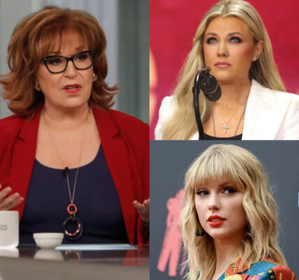 “Sit down, Barbie.” — Joy Behar suddenly criticized Erika Kirk, calling her a “T.R.U.M.P. puppet” on live air. But just a few minutes later, before Erika could react, Taylor Swift spoke up — not to put her down, but to defend her. With calm and sincerity, Taylor Swift turned to Joy and spoke a profound truth that silenced the entire studio. Erika Kirk sat there, eyes wide with shock, while the audience stood up — not to cheer for Joy, but to applaud the singer who had stood up to injustice and turned an attack into a lesson in respect and integrity.