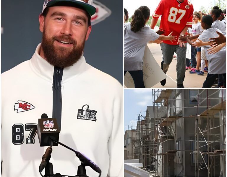 BREAKING: Kansas City Chiefs' Travis Kelce donates $12.9 million to the Homeless Housing Initiative, builds 150 homes with 300 beds and shares a touching message about childhood.